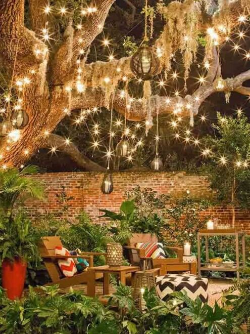 Outdoor string light ideas #8