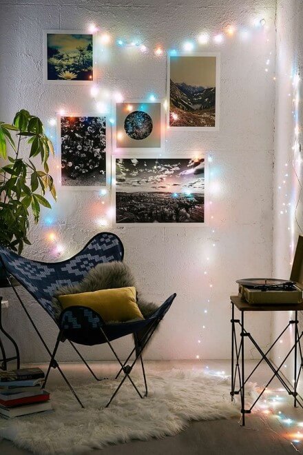 Indoor String Light Ideas #31