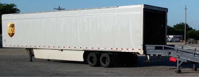 Brazos Yard Ramp on UPS trailer