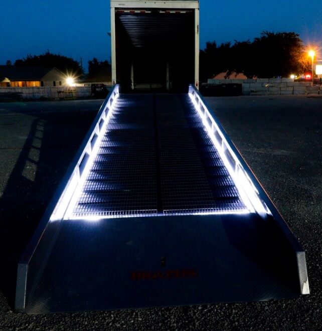 Brazos Yard Ramp looking up ramp into truck