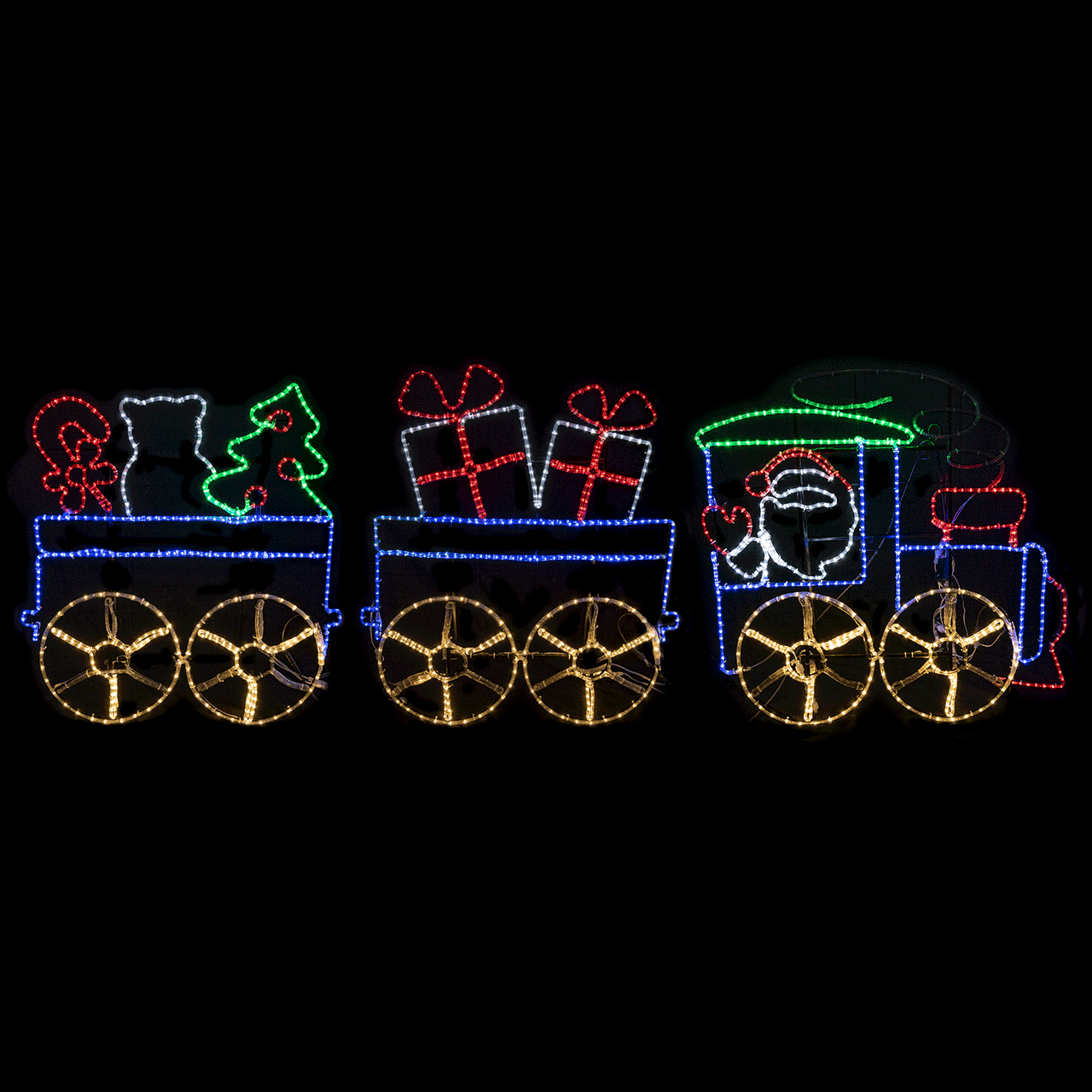 Animated Christmas Santa Train Motif