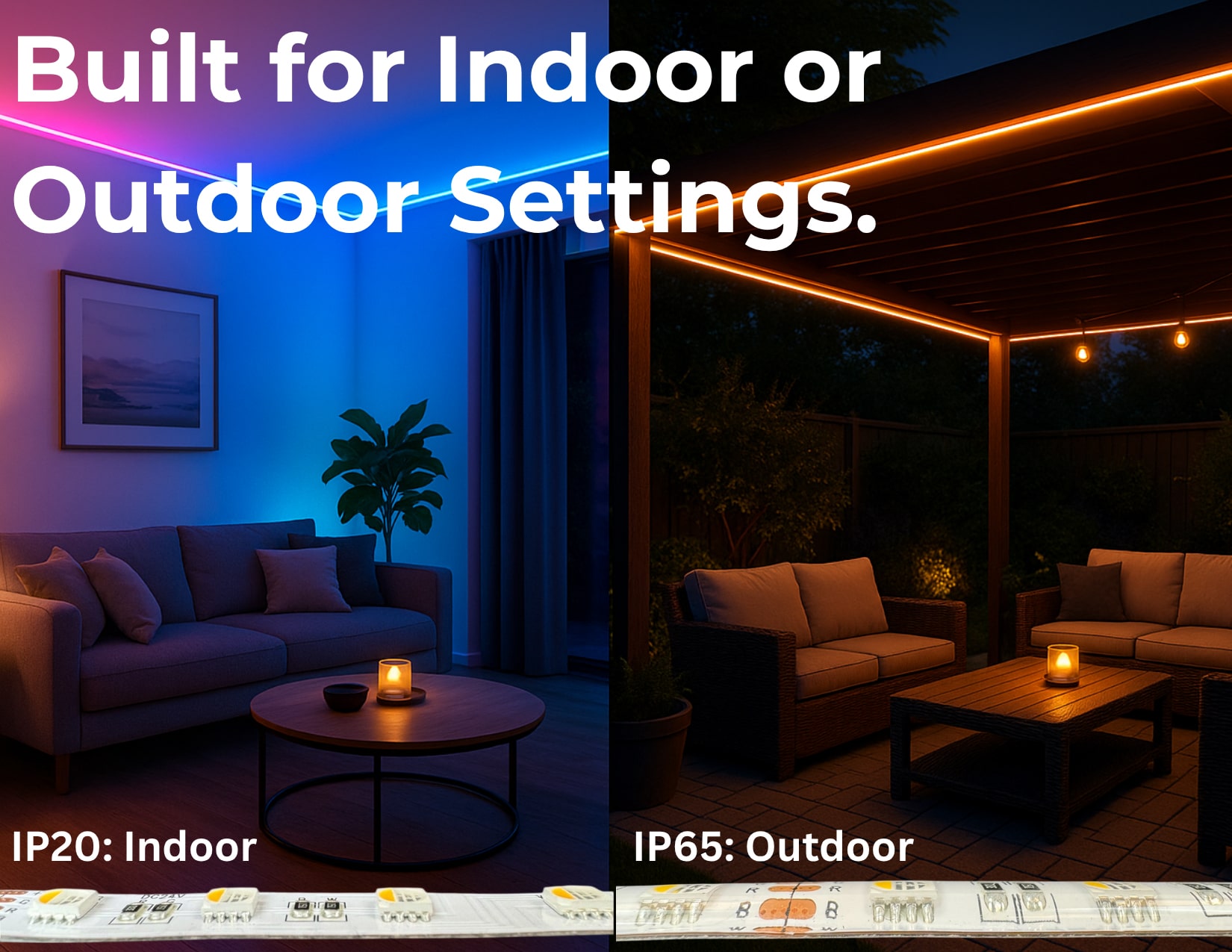 Built for Indoor or Outdoor Settings