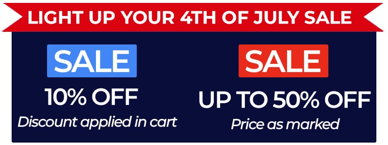 4th of July Sale - Save up to 50%!
