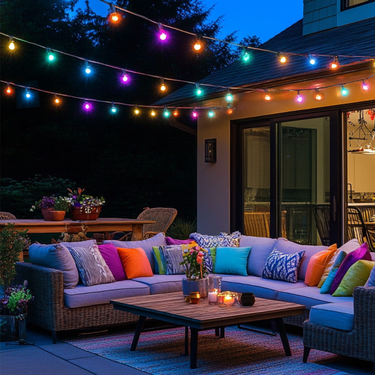 50-Foot Deluxe RGB+WW Color-Changing LED Bistro Set