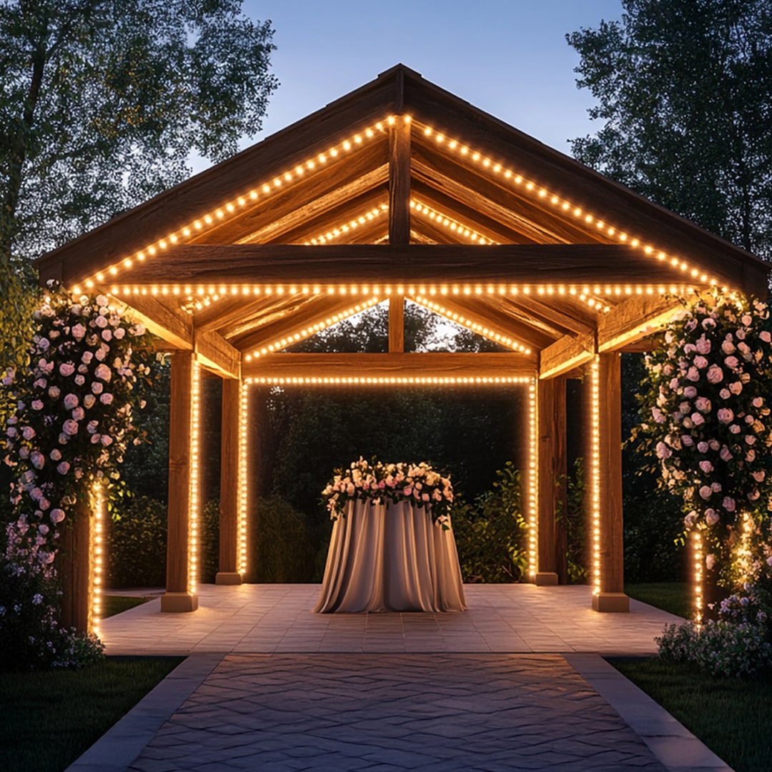 Wedding Gazebo with Rope Lights