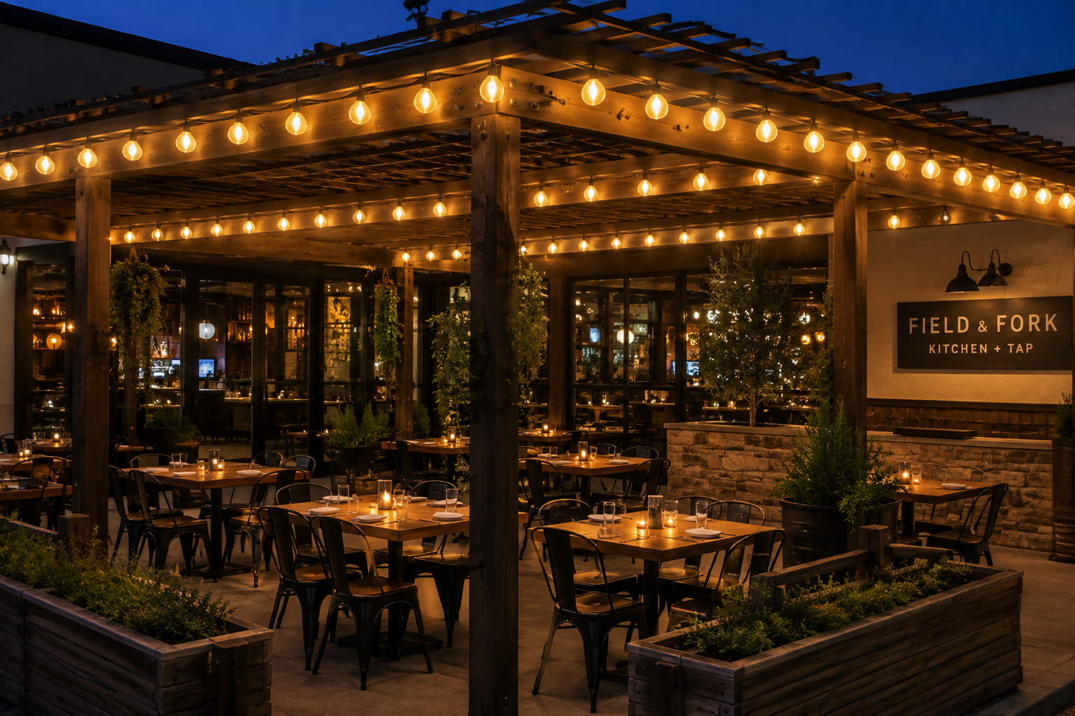 C7 & C9 Magnetic String Lights Illuminate Outdoor Dining