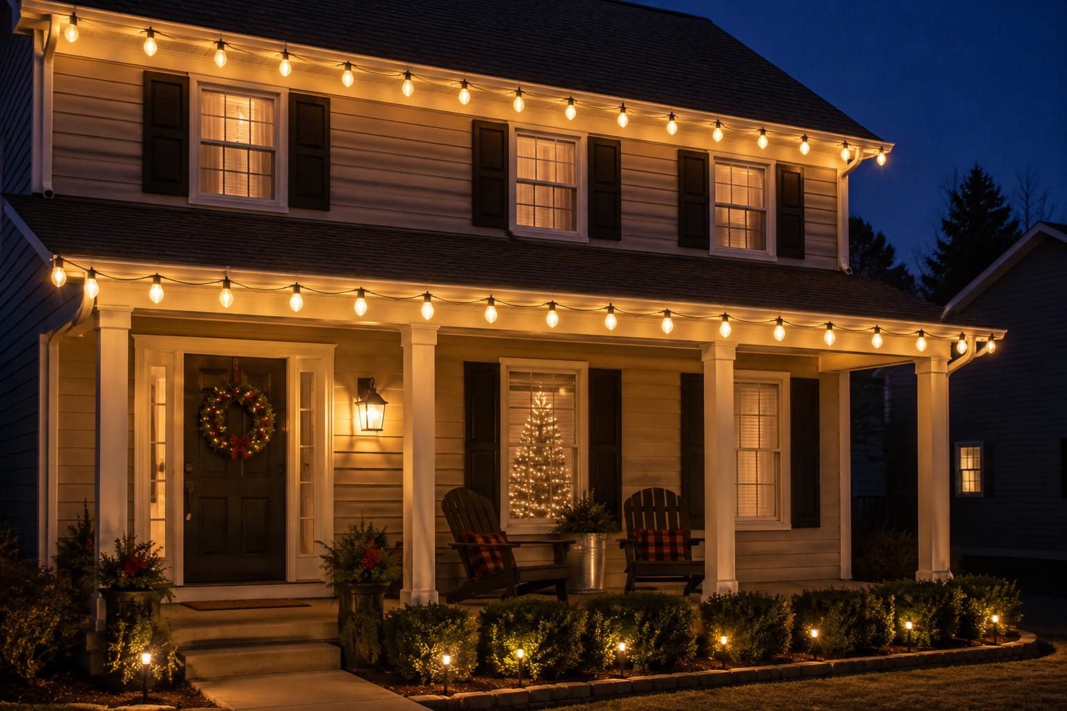 C7 & C9 Magnetic String Lights Roofline Installation