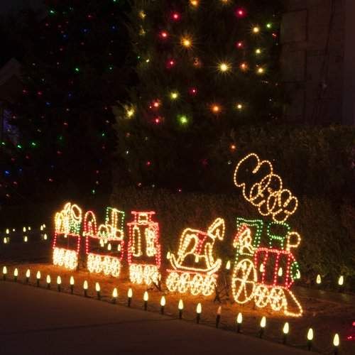 Christmas Rope Light Motif Display