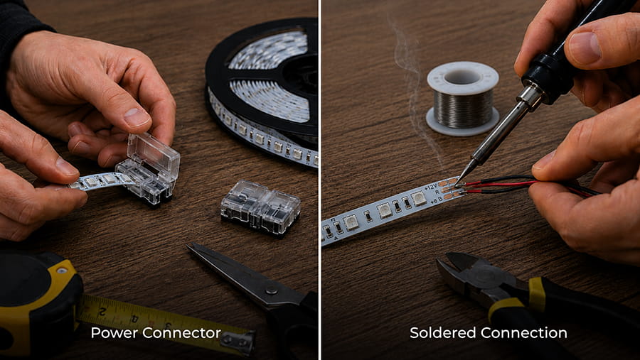 Prepare and Conect Your LED Strip Lights