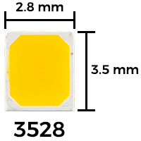 SMD-3528 LED Strip Lights LED Size